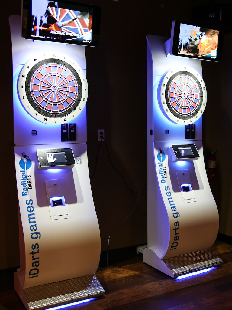 Two online connected dart boards